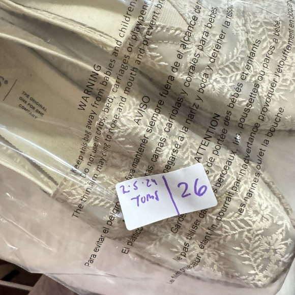 TOMS Alpargata Rope Espadrille Slip On Beige Flats Casual Womens slightly narrow - Picture 9 of 9